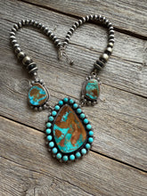 Load image into Gallery viewer, Navajo sterling silver Royston turquoise  necklace KY