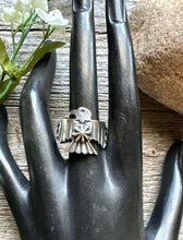 Load image into Gallery viewer, Sunshine Reeves 925 Sterling Silver Thunderbird Stamped Ring. Navajo. Size 6.5