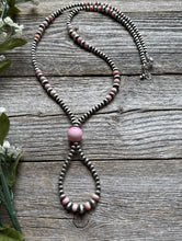 Load image into Gallery viewer, Jacla Sterling Silver Multi Graduated Pink Conch Pearls Bead Necklace 24 inch