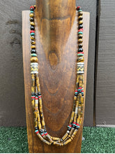Load image into Gallery viewer, Tommy Rosita Singer T R Sterling Silver Multi Strand Tigers Eye Bead Necklace 28