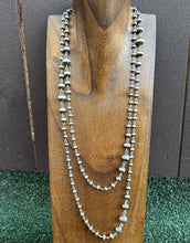 Load image into Gallery viewer, Sterling Silver Graduated 6mm to 12mm Pearls Rosary Bead Necklace. 60 Inch. Gift