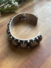 Load image into Gallery viewer, Navajo Native American Sterling Silver Star Stacker Cuff Bracelet H Happy Piasso