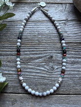 Load image into Gallery viewer, Tommy Rosita Singer T R Sterling Silver Multi Stone Choker Bead Necklace 15 Inch
