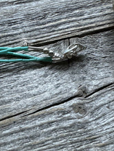 Load image into Gallery viewer, Vintage Native American Sterling Silver White Shell Turquoise Bead Necklace 26”