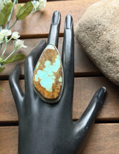 Load image into Gallery viewer, Navajo Native Sterling Silver Number 8 Turquoise Adjustable Ring Leslie Nez Gift