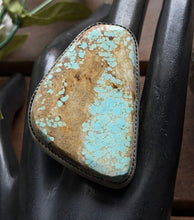 Load image into Gallery viewer, Navajo Native Sterling Silver Number 8 Turquoise Adjustable Ring Leslie Nez Gift