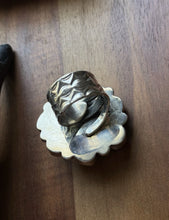 Load image into Gallery viewer, Navajo Native American Sterling Silver Red Coral Cluster Adjustable Ring. T Jon