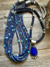 Load image into Gallery viewer, Navajo sterling silver lapis 3 piece set