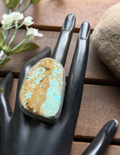 Load image into Gallery viewer, Navajo Native Sterling Silver Number 8 Turquoise Adjustable Ring Leslie Nez Gift