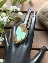 Load image into Gallery viewer, Navajo Native Sterling Silver Number 8 Turquoise Adjustable Ring Leslie Nez Gift