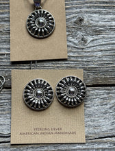 Load image into Gallery viewer, Navajo Native Sterling Silver Necklace Earrings Chain Set PA Gift 24 Inch