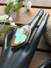 Load image into Gallery viewer, Navajo Native Sterling Silver Number 8 Turquoise Adjustable Ring Leslie Nez Gift