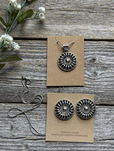 Load image into Gallery viewer, Navajo Native Sterling Silver Necklace Earrings Chain Set PA Gift 24 Inch