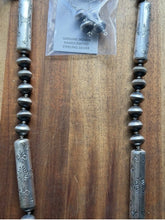 Load image into Gallery viewer, Southwestern Sterling Silver Saucer Bead Necklace. 28 inch. Gift