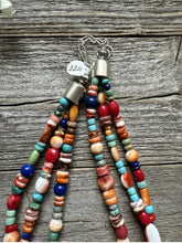 Load image into Gallery viewer, Sterling Silver Multi Strand Multi Stone Bead Necklace. 16 inch