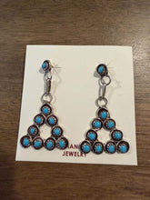 Load image into Gallery viewer, Navajo sterling silver turquoise earrings
