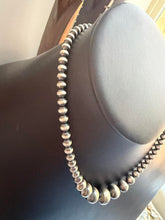 Load image into Gallery viewer, Sterling silver graduated 7 mm to 16 mm bead necklace