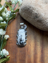 Load image into Gallery viewer, Navajo Native American Sterling Silver White Buffalo Turquoise Pendant D Benally