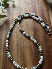 Load image into Gallery viewer, Sterling Silver Freshwater Pearl W Multi Bead Pearls Necklace. 24 inch. Gift