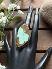 Load image into Gallery viewer, Navajo Native Sterling Silver Number 8 Turquoise Adjustable Ring Leslie Nez Gift