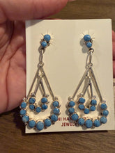 Load image into Gallery viewer, Navajo sterling silver turquoise earrings