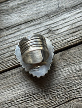 Load image into Gallery viewer, Native American Sterling Silver Turquoise Adjustable Ring C Yazzie