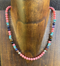 Load image into Gallery viewer, Tommy Rosita Singer T R Sterling Silver Multi Stone Choker Bead Necklace 15 Inch