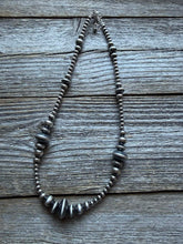 Load image into Gallery viewer, Sterling silver multi graduated bead necklace 16 inch