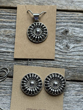 Load image into Gallery viewer, Navajo Native Sterling Silver Necklace Earrings Chain Set PA Gift 24 Inch