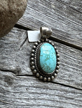 Load image into Gallery viewer, Navajo Sterling Silver Turquoise Pendant. Elouise Richards