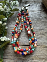 Load image into Gallery viewer, Sterling Silver Multi Strand Multi Stone Bead Necklace. 16 inch