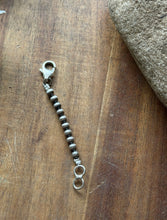 Load image into Gallery viewer, Necklace Chain Extender Sterling Silver Pearls Bead 4mm 2 Inch Lobster Clasp