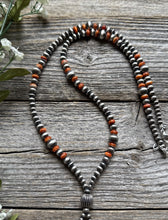 Load image into Gallery viewer, Jacla Sterling Silver Multi Graduated Spiny Oyster Pearls Bead Necklace 24 inch