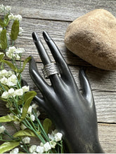 Load image into Gallery viewer, Sunshine Reeves 925 Sterling Silver Stamped Ring. Navajo Size 11 Handmade