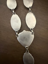 Load image into Gallery viewer, Navajo sterling silver royston turquoise lariat necklace