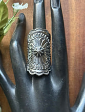 Load image into Gallery viewer, Sunshine Reeves Navajo Native 925 Sterling Silver Stamped Handmade Ring Size10.5