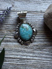 Load image into Gallery viewer, Navajo Native American Sterling Silver Turquoise Handmade Pendant R Yazzie Gift