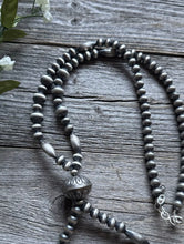 Load image into Gallery viewer, Southwestern Sterling Silver Pearls Jackla Multi Bead Necklace 32 Inch Gift