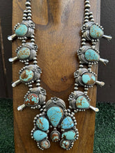 Load image into Gallery viewer, Navajo Sterling Silver Number # 8 Squash Blossom Naja Necklace C Yazzie
