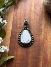 Load image into Gallery viewer, Navajo Native American Sterling Silver White Buffalo Turquoise Pendant H Piasso