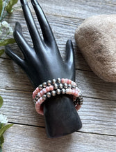 Load image into Gallery viewer, Sterling Silver Pink Conch Pearls Wrap Spiral Bead Bracelet