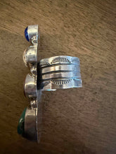 Load image into Gallery viewer, Navajo sterling silver mutistone ring  adjustable size