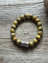 Load image into Gallery viewer, Kokopelli Bumblebee Jasper 7 Inch Stretch Stretchy Elastic Bead Bracelet Gift