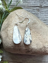 Load image into Gallery viewer, Native American Sterling Silver White Buffalo Turquoise Earrings SH