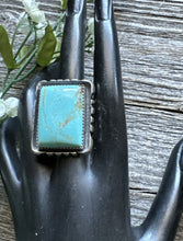 Load image into Gallery viewer, Native American Sterling Silver Turquoise Ring. Size 9 Gift