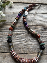 Load image into Gallery viewer, Tommy &amp; Rosita Singer T R Sterling Silver Purple Spiny Oyster Bead Necklace 20