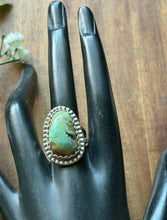 Load image into Gallery viewer, Vintage Old Pawn Navajo Sterling Silver Green Turquoise Ring Size 7