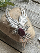 Load image into Gallery viewer, Navajo Sterling Silver Purple Spiny Oyster Chain Lariat Y Necklace Earrings Set