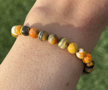 Load image into Gallery viewer, Bumblebee Jasper 7 Inch Stretch Bead Bracelet Gift Southwestern