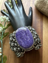 Load image into Gallery viewer, Native American Sterling Silver Purple Charoite Cuff Bracelet H Happy Piasso